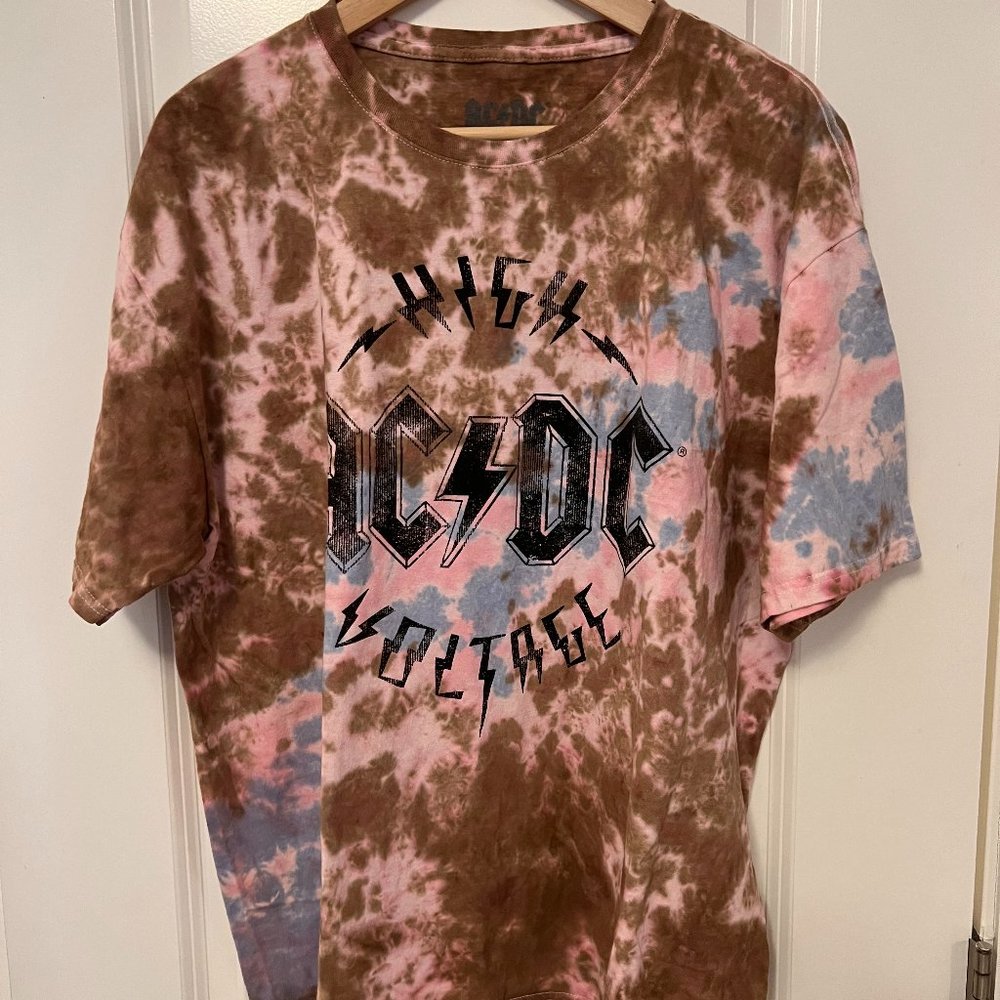 NWOT ACDC Tie Dye Band Tee